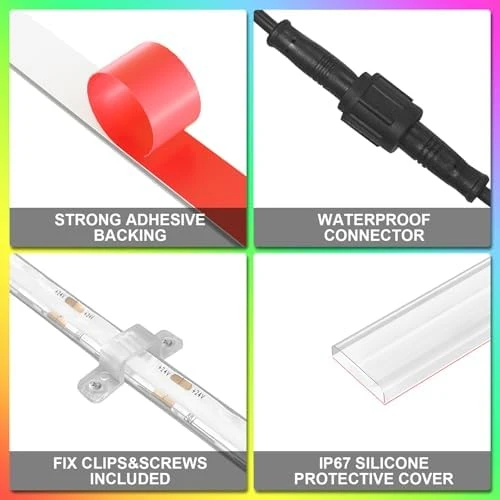 COB RGB+IC LED Strip Light Kit — LED Strip Lights, BUNACET