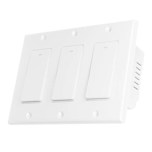 Smart Switch 3 Gang, Neutral Wire Required, 2.4GHz Wi-Fi Light Switch — Smart Switch, HQL