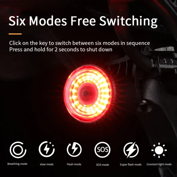 Smart Brake Bike Tail Light — Smart Bike Light, ESLNF