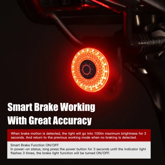Smart Brake Bike Tail Light — Smart Bike Light, Gaciron