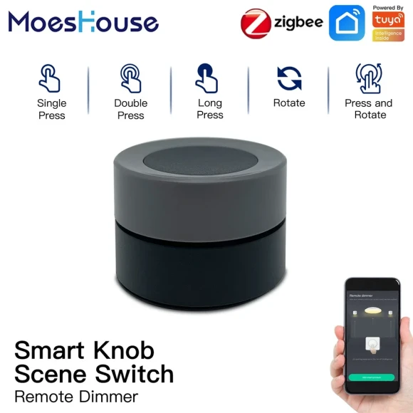 Smart Knob Switch Wireless Scene Button Controller — Smart Switch, MOES