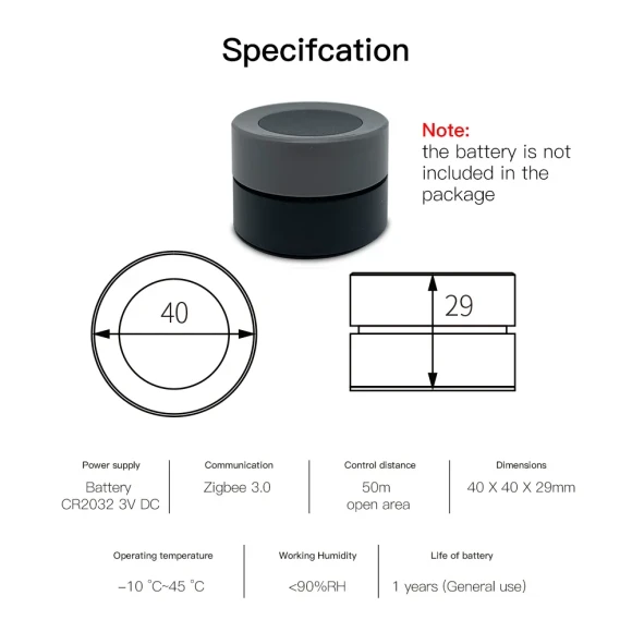 Smart Knob Switch Wireless Scene Button Controller — Smart Switch, MOES