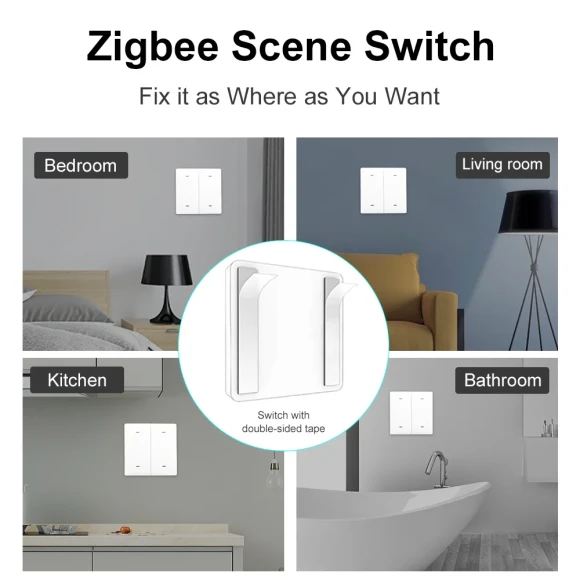 Smart Scene Switch 4 Gang 12 Scene Wireless Push Button Controller — Smart Switch, Smart Life