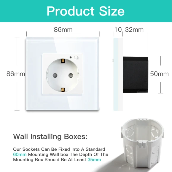 Wall Smart Power Socket Plug — Smart Plug, BSEED