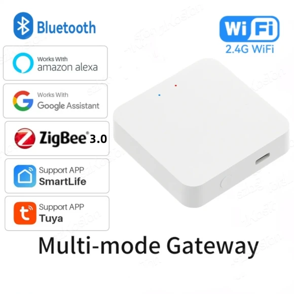 Multi-Mode Wireless Bluetooth Gateway ZigBee 3.0 Smart Gateway — Smart Home Hub, Tuya