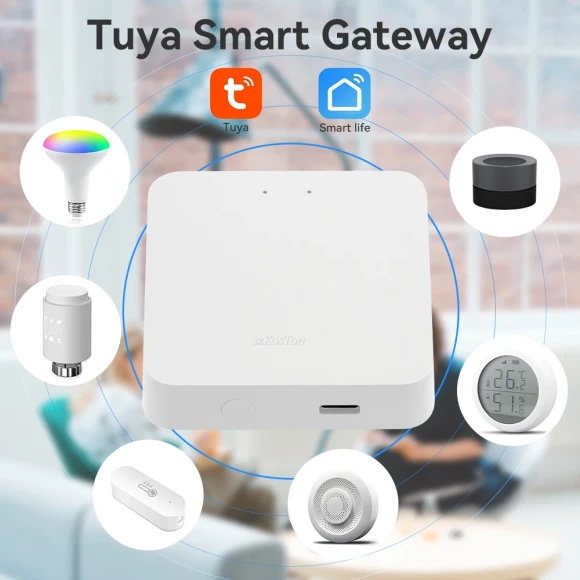 Multi-Mode Wireless Bluetooth Gateway ZigBee 3.0 Smart Gateway — Smart Home Hub, Tuya