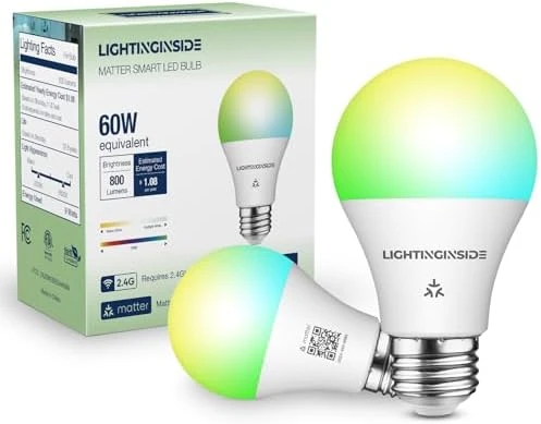 Smart Light Bulb - WiFi A19 E26 RGBW — Smart Light Bulb, Lightinginside
