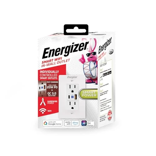 Smart Plug with USB-C & USB-A, Wi-Fi Outlet — Smart Plug, Energizer