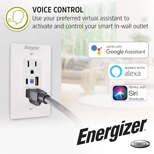Smart Plug with USB-C & USB-A, Wi-Fi Outlet — Smart Plug, Energizer