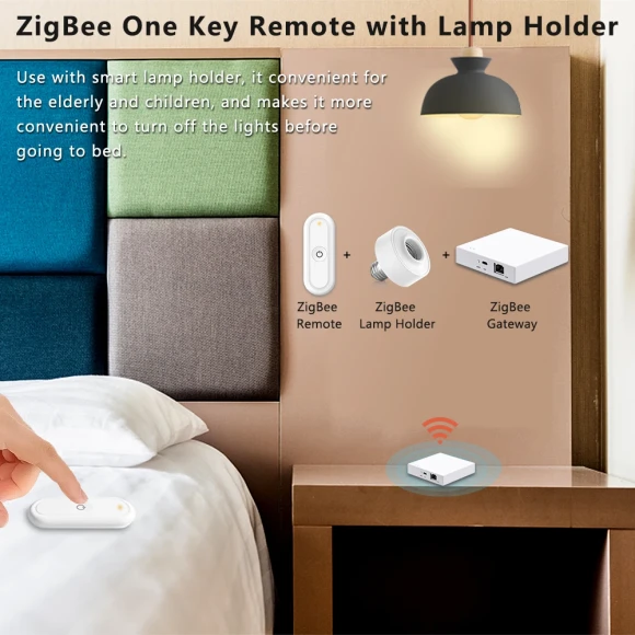 ZigBee 3.0 Wireless 13-Type Push Button Remote Controller — Smart Button Pusher, LoraTap