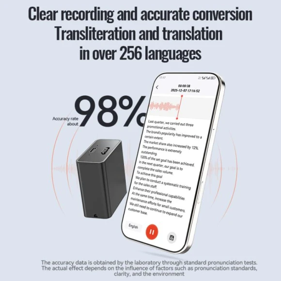 Long Standby Magnetic Smart Voice Recorder — Translator Device
