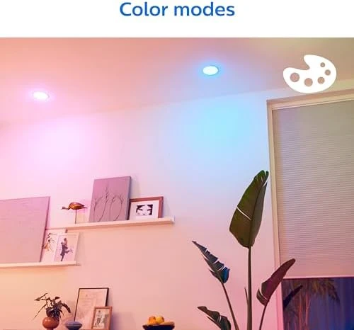 Smart 5-6 Inch Retrofit Recessed Downlight 4-Pack, 750 Lumens, LED Color Changing Lights — Smart Light Bulb, Philips