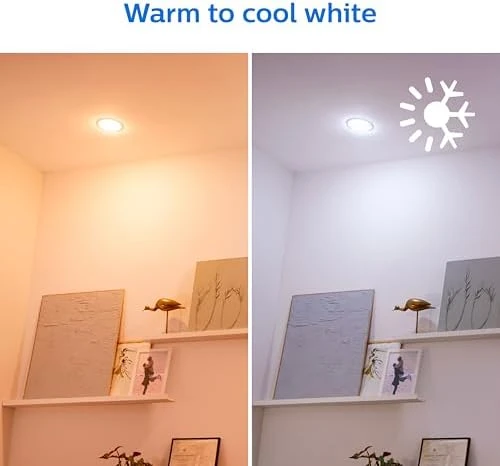 Smart 5-6 Inch Retrofit Recessed Downlight 4-Pack, 750 Lumens, LED Color Changing Lights — Smart Light Bulb, Philips