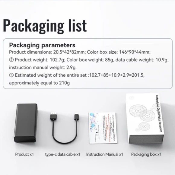 Ultra-Long Standby Magnetic Smart Voice Recorder — Translator Device