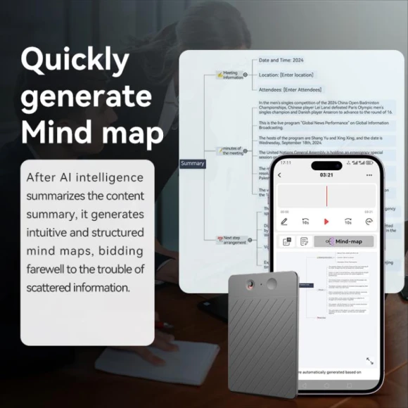 Ultra-thin AI Smart Voice Recorder — Translator Device