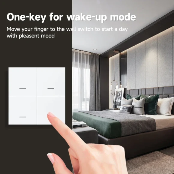 4-Gang Smart Scene Switch Wireless Push Button — Smart Switch, Hilo