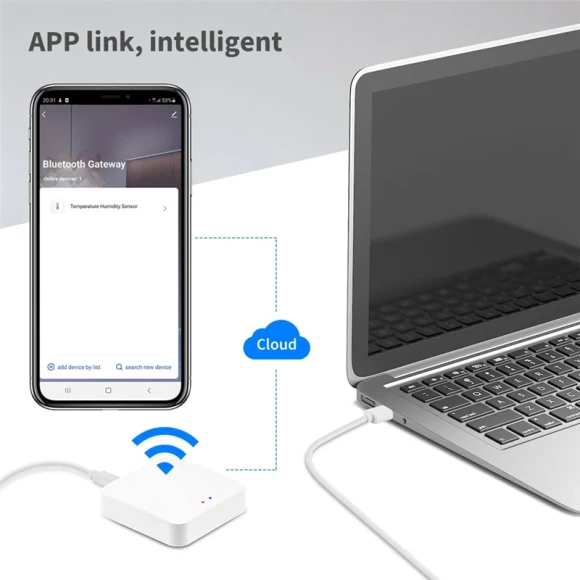 Wireless Bluetooth Remote Control Zigbee Multi-Mode Gateway — Smart Home Hub, Sept