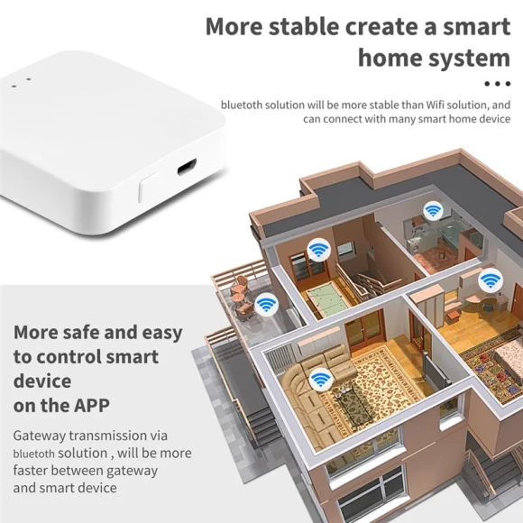 Wireless Bluetooth Remote Control Zigbee Multi-Mode Gateway — Smart Home Hub, Sept