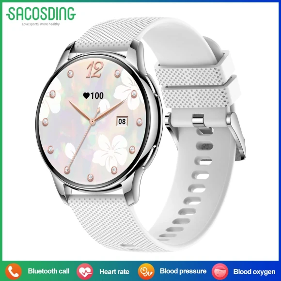 Women's Elegant Fully Touchscreen Sports Fitness Watch, SACOSDING