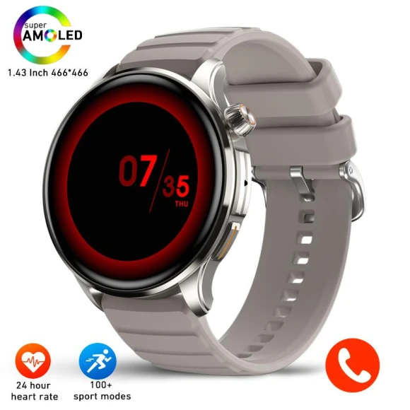 1.43-inch AMOLED Smart Watch with Bluetooth Calling, 100+ Sport Modes, and Always-On Display — Smart Watch, Tiktop2
