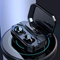 Bluetooth 5.0 LED Display Screen Waterproof Binaural Wireless Bluetooth Headset — Wireless Earbuds, HAMTOD