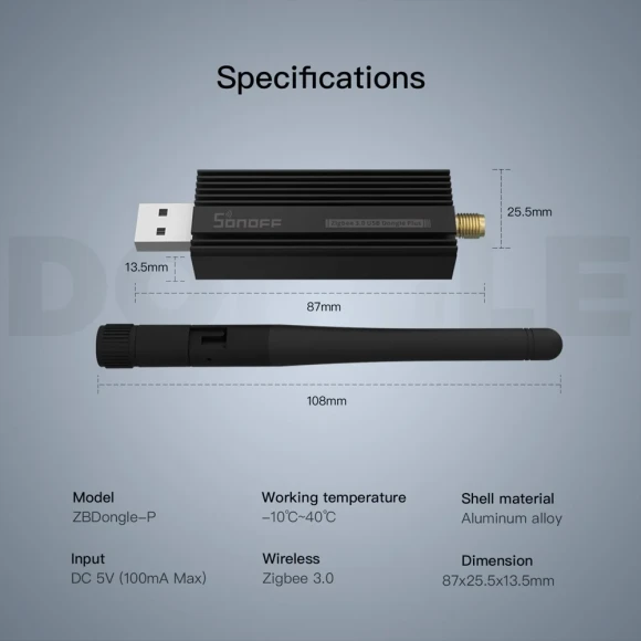 USB Zigbee Gateway Dongle — Smart Home Hub, Sonoff