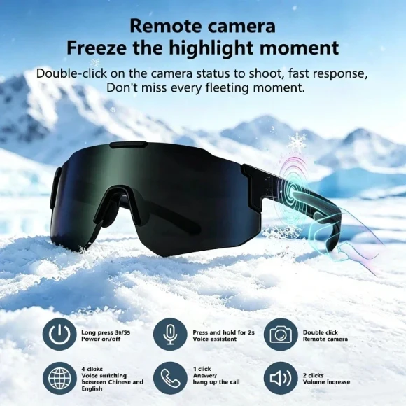 Smart Bluetooth Sunglasses with Built-in Headphones — Smart Glasses, Lenovo