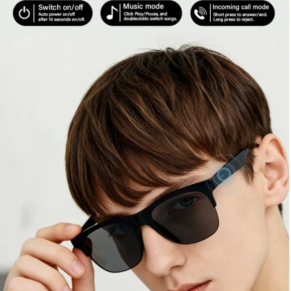 Smart Glasses with Voice Assistant, Photo and Remote Control, AI Translation, Bluetooth Connectivity, and HD Stereo... — Smart Glasses, Lenovo