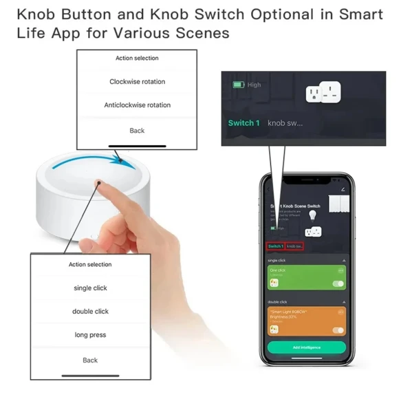 Zigbee Smart Knob Scene Switch and Button Controller — Smart Button Pusher