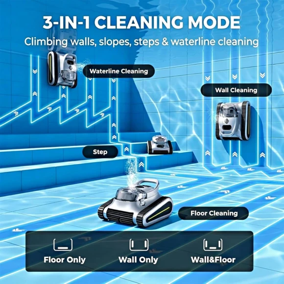 Cordless robotic pool cleaner — Robotic Pool Cleaner, Seauto