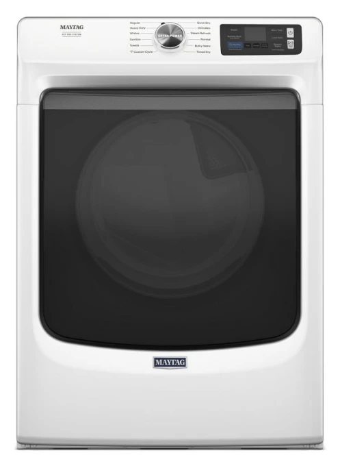 Electric Dryer, 7.4 Cu. Ft., White — Smart Laundry Appliances, Maytag