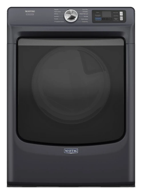 Front-Load Electric Dryer, 7.4 Cu. Ft., Midnight Steel — Smart Laundry Appliances, Maytag