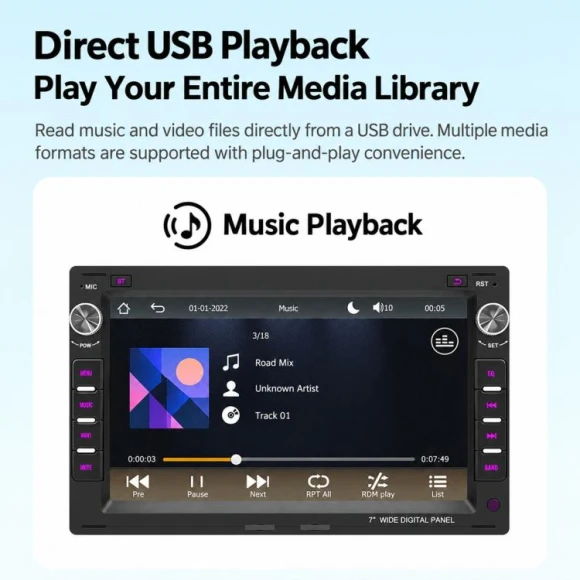 7-inch Car MP5 Player — Car Infotainment System