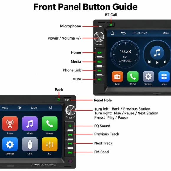 7-inch Car MP5 Player — Car Infotainment System