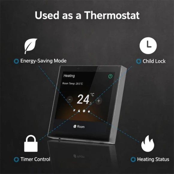 Smart Home Central Control Panel with Thermostat Function — Smart Home Hub