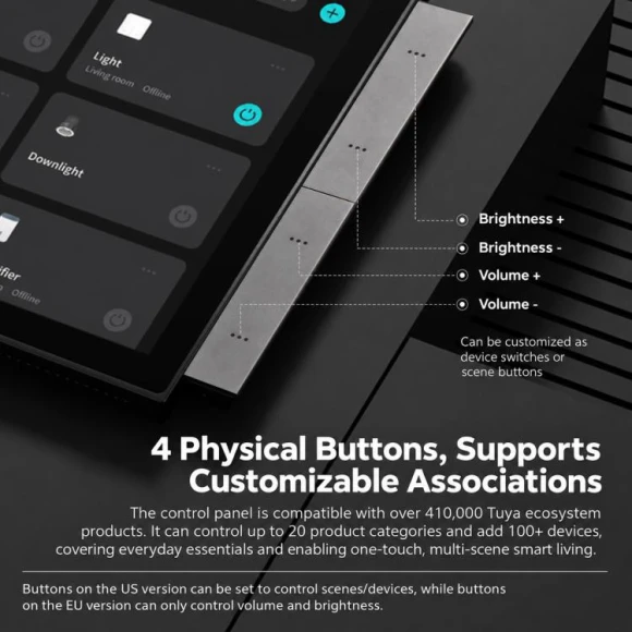 Smart home control panel, EU Edition, Grey — Smart Home Hub