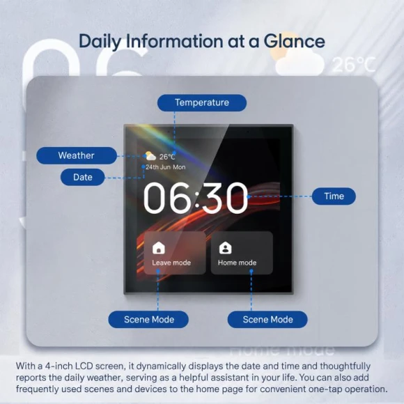 Smart Voice Central Control Panel, Black — Smart Home Hub