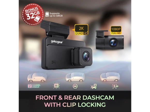 Front-and-rear dash cam — Dash Cam, GekoGear