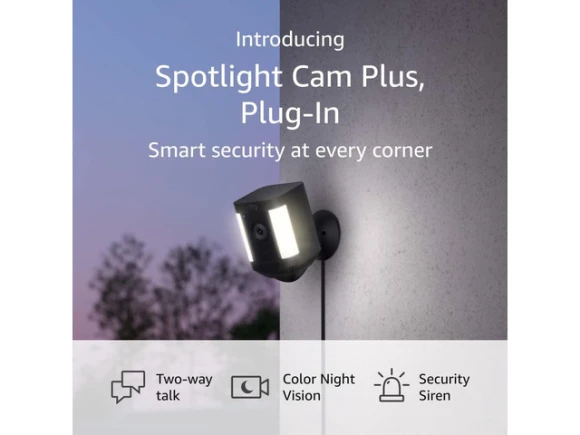 Outdoor Security Camera, Wired, Black — Security Camera, Ring
