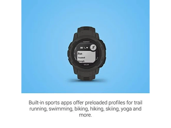 Instinct 2S Solar Graphite GPS Smartwatch — Smart Watch, Garmin