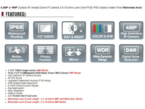 Outdoor IR Vandal-Dome IP Camera — Security Camera, Eyemax