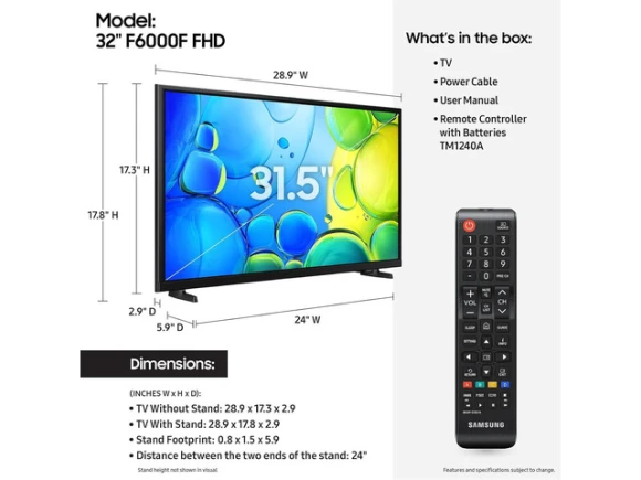 40-inch Smart LED TV — Smart TV, Samsung
