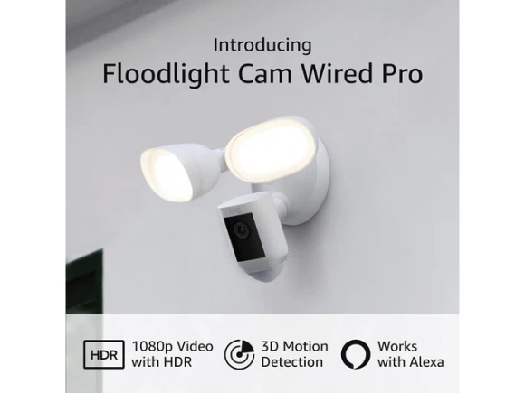 Floodlight Cam Wired Pro Surveillance Camera — Security Camera, Ring