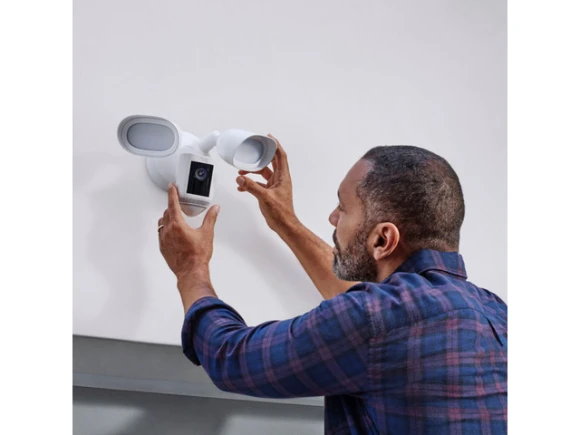 White Floodlight Camera, Wired Pro — Security Camera, Ring