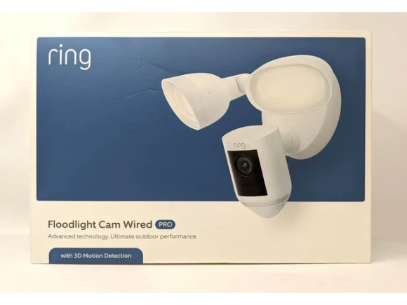 White Floodlight Camera, Wired Pro — Security Camera, Ring
