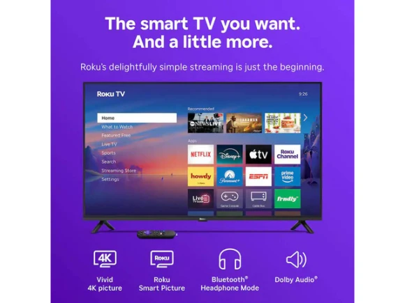 4K LED Smart TV — Smart TV, Roku