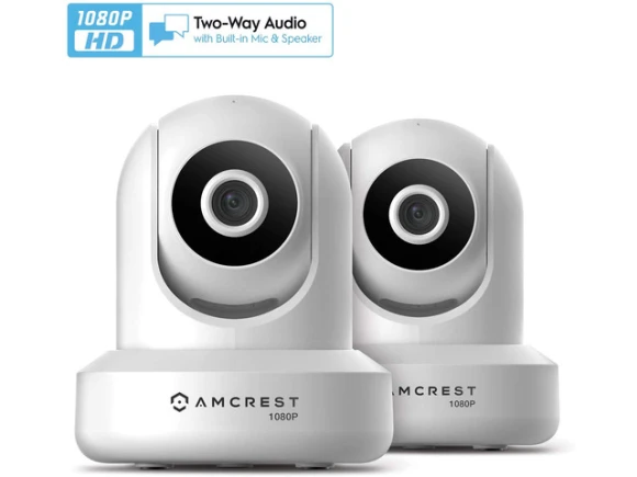 Indoor WiFi Pan/Tilt Security Camera, 2-Pack — Security Camera, Amcrest