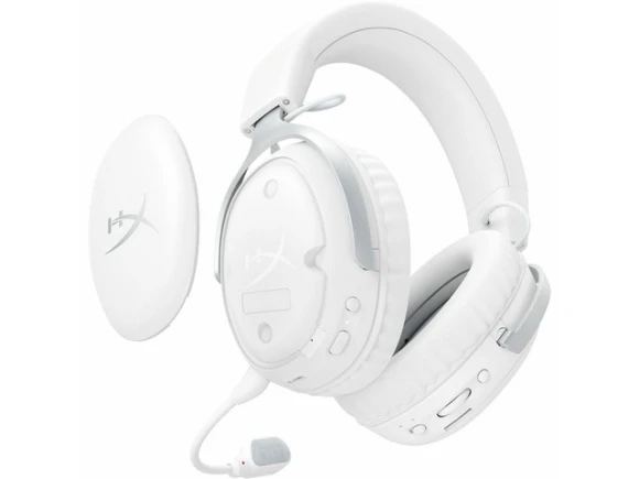 Wireless Gaming Headset, Cloud III S Wireless, White — Wireless Earbuds, HyperX