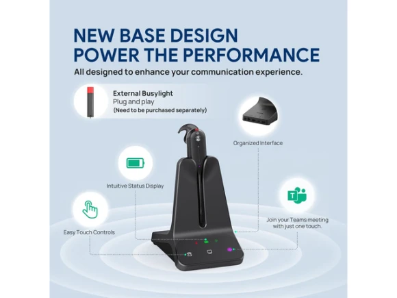 Convertible DECT Wireless Headset — Wireless Earbuds, Yealink