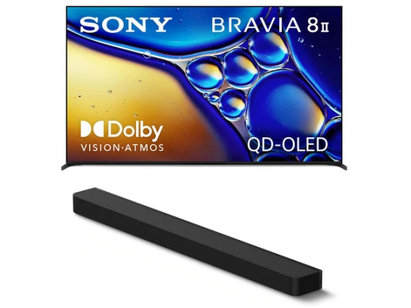 55-inch TV and soundbar bundle — Smart TV, Sony